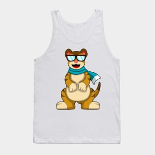 Meerkat with Sunglasses & Scarf Tank Top